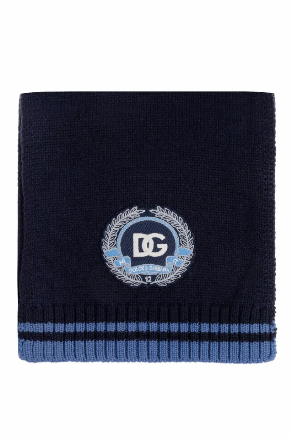 Dolce & Gabbana Kids NAVY BLUE Scarf with logo
