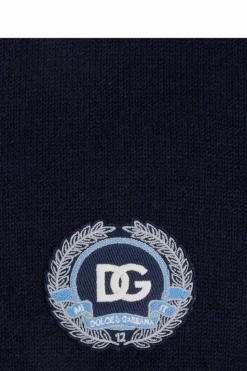 Dolce & Gabbana Kids NAVY BLUE Scarf with logo