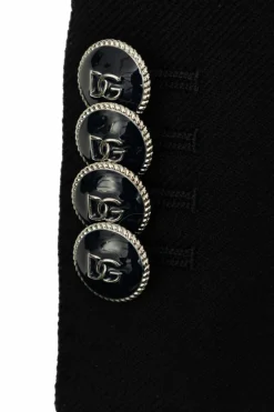Dolce & Gabbana Kids NAVY BLUE Blazer with logo patch