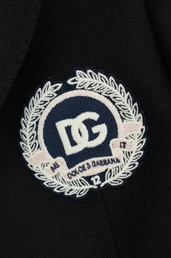 Dolce & Gabbana Kids NAVY BLUE Blazer with logo patch