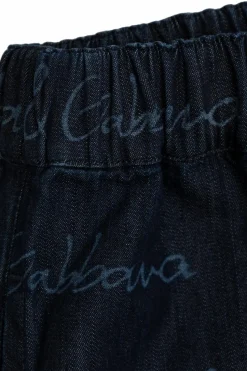 Dolce & Gabbana Kids NAVY BLUE Denim shorts with monogram