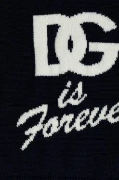 Dolce & Gabbana Kids NAVY BLUE Sweater with Logo