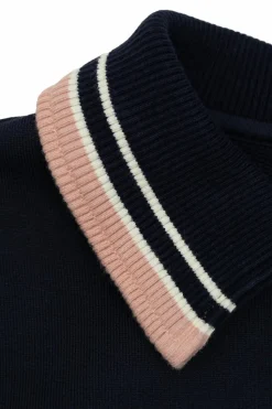 Dolce & Gabbana Kids NAVY BLUE Cotton dress with logo patch