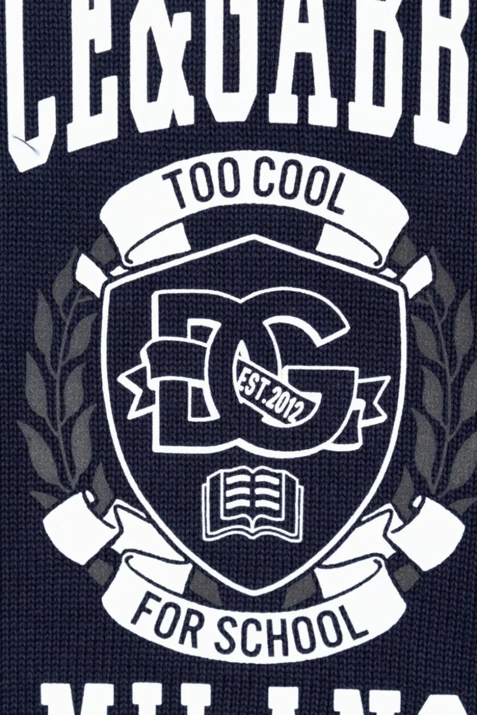 Dolce & Gabbana Kids NAVY BLUE Sweater with printed logo