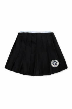 Dolce & Gabbana Kids NAVY BLUE Wool skirt with darts