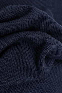 Dolce & Gabbana Kids NAVY BLUE Wool scarf with logo