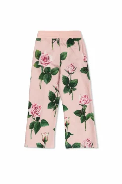 Dolce & Gabbana Kids PINK Pants with floral pattern