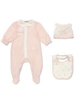 Dolce & Gabbana Kids PINK Set: hat, bib and bodysuit