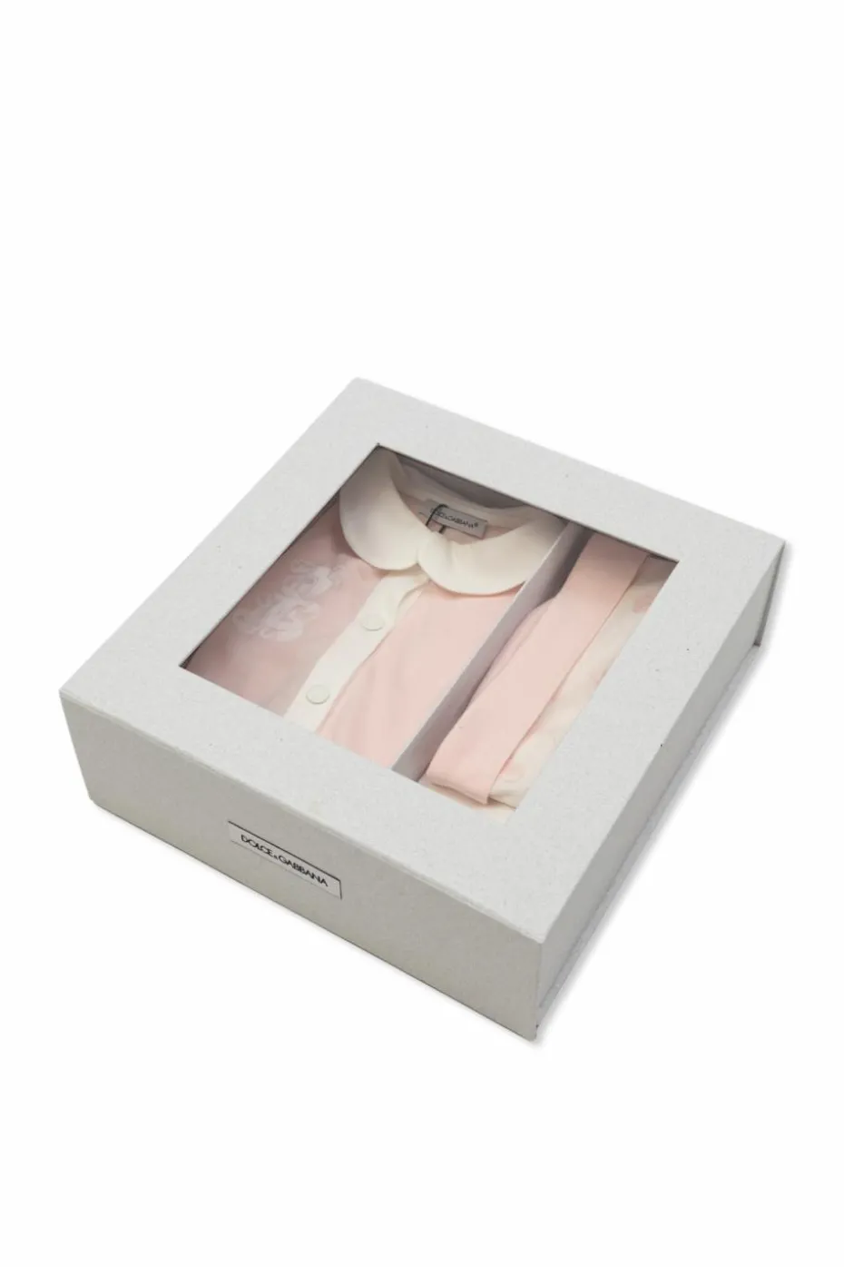 Dolce & Gabbana Kids PINK Set: hat, bib and bodysuit
