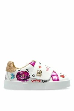 Dolce & Gabbana Kids WHITE Sports shoes with logo