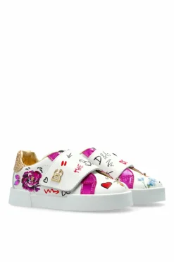 Dolce & Gabbana Kids WHITE Sports shoes with logo