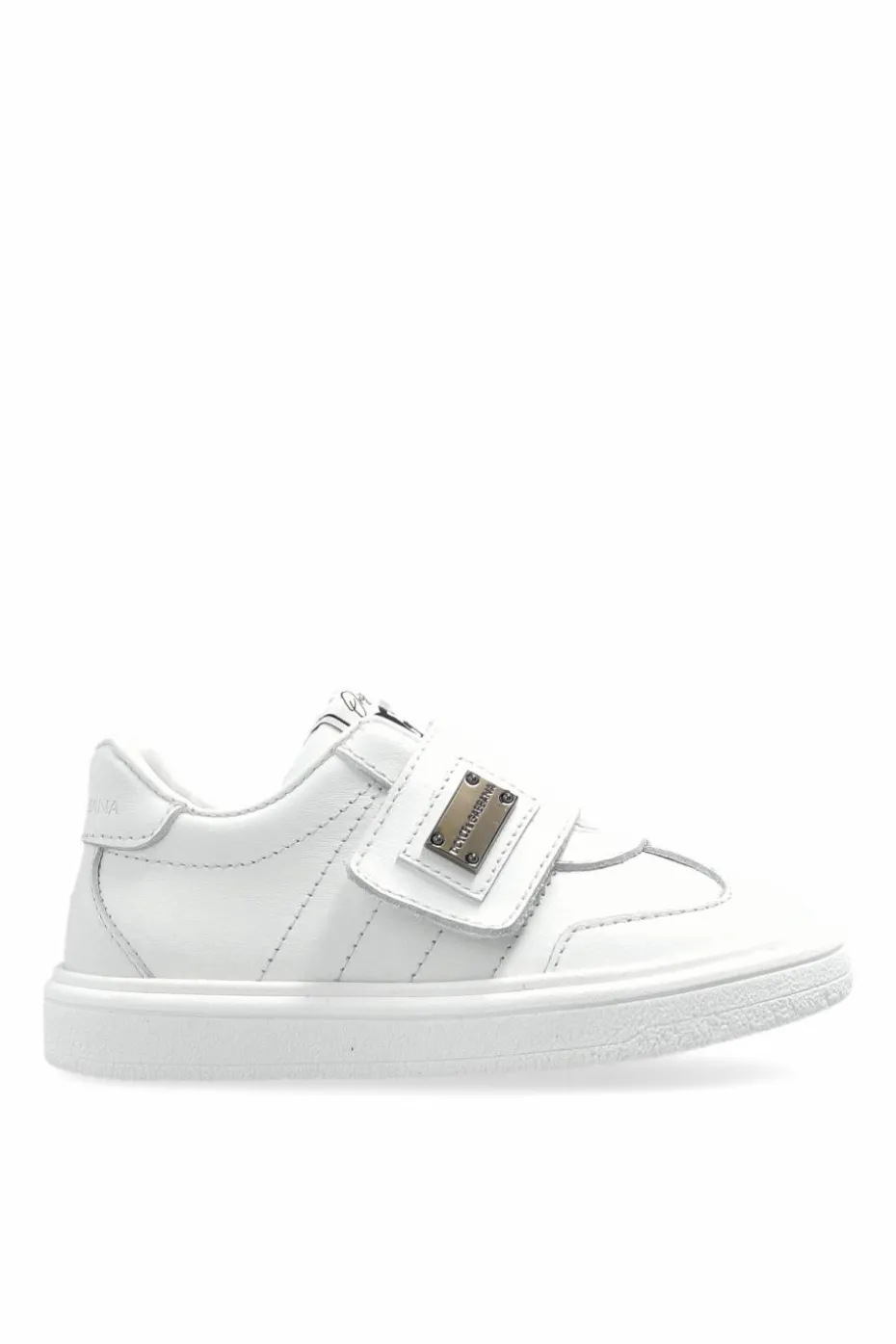 Dolce & Gabbana Kids WHITE Sports shoes with an application