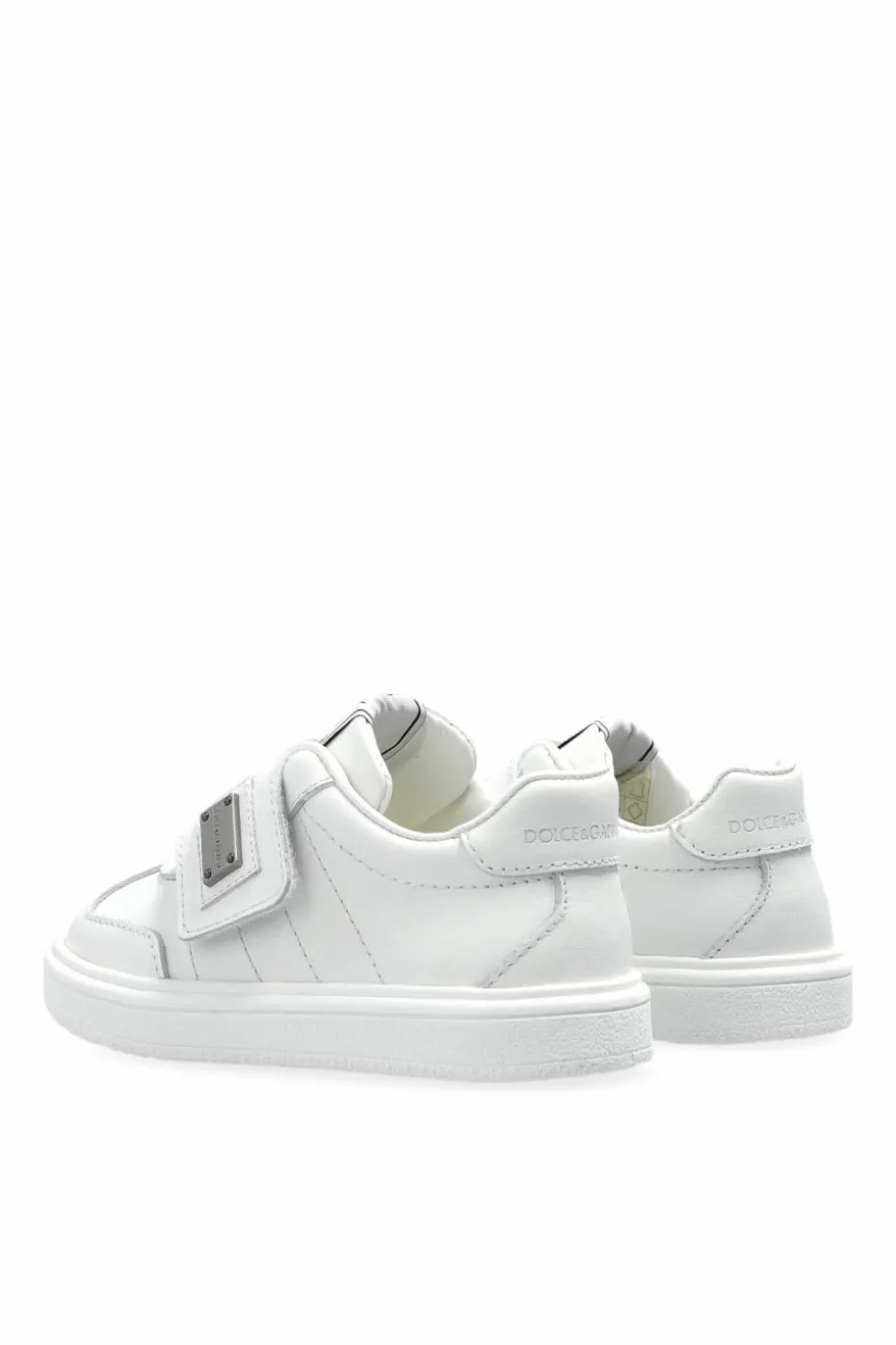 Dolce & Gabbana Kids WHITE Sports shoes with an application
