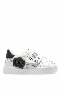 Dolce & Gabbana Kids WHITE Sports shoes with application