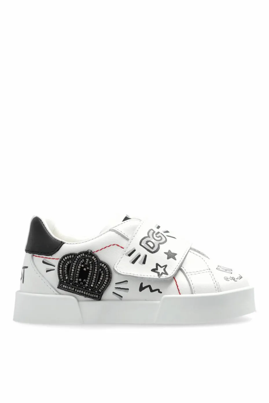 Dolce & Gabbana Kids WHITE Sports shoes with application