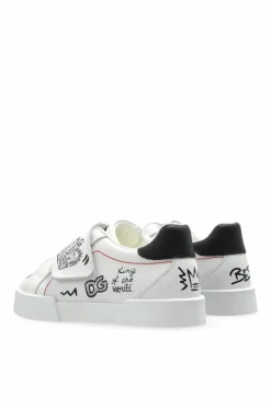 Dolce & Gabbana Kids WHITE Sports shoes with application