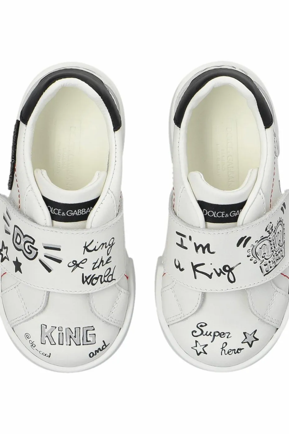 Dolce & Gabbana Kids WHITE Sports shoes with application