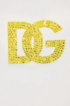Dolce & Gabbana Kids WHITE T-shirt with sequined logo