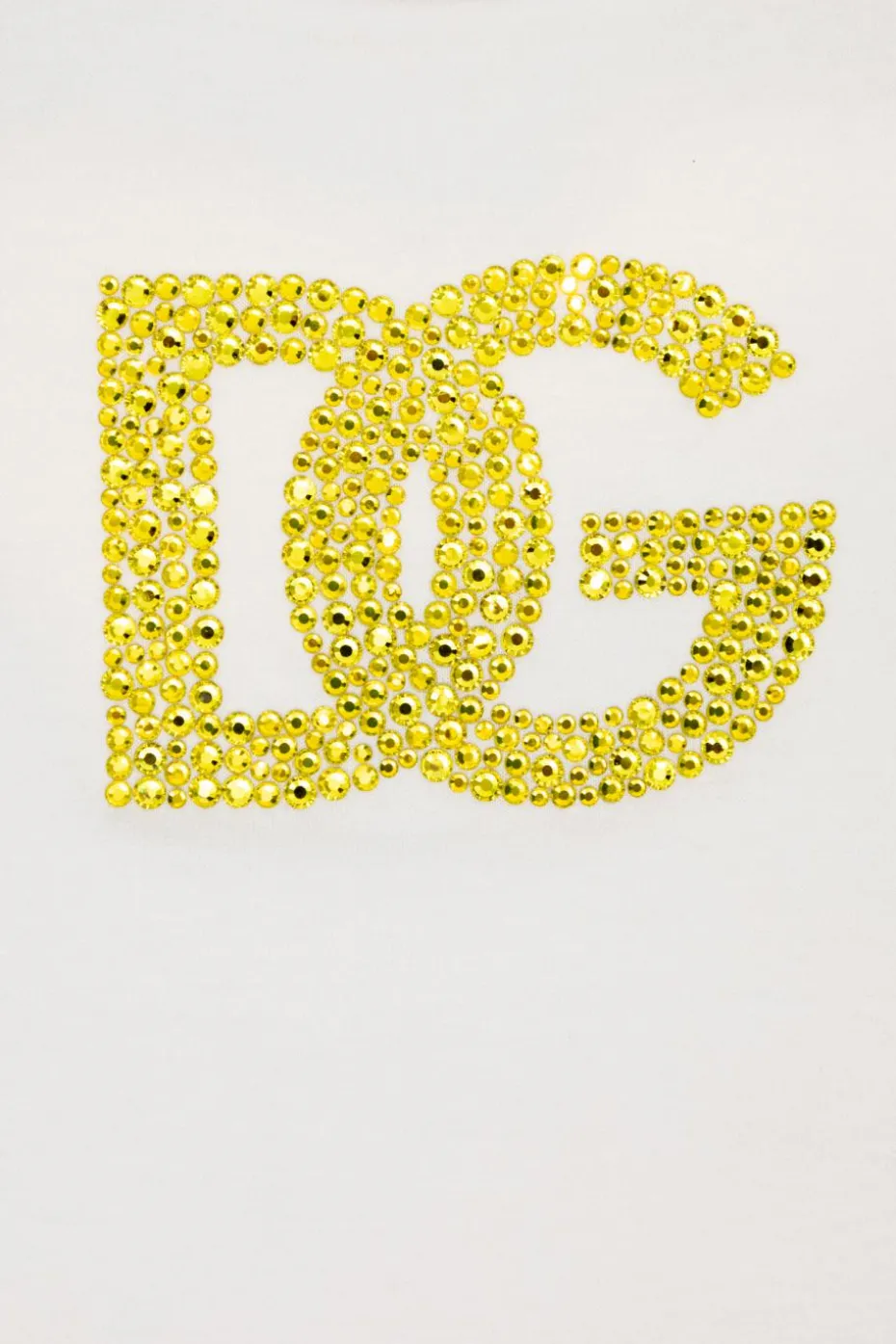 Dolce & Gabbana Kids WHITE T-shirt with sequined logo