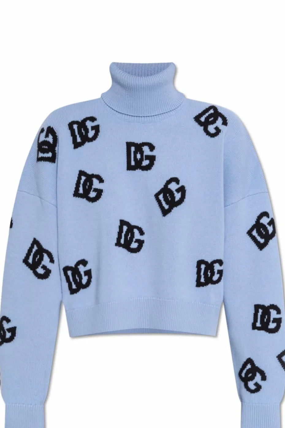 Dolce & Gabbana light blue Turtleneck with logo