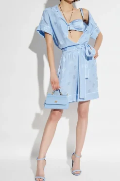 Dolce & Gabbana light blue Silk top