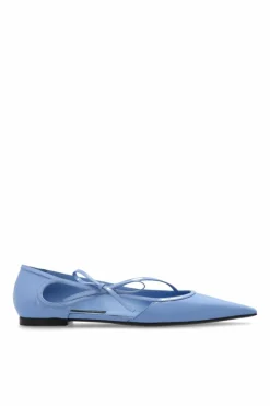 Dolce & Gabbana light blue Leather Ballet Flats