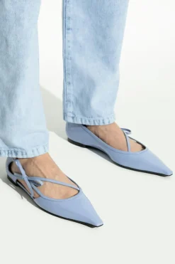 Dolce & Gabbana light blue Leather Ballet Flats