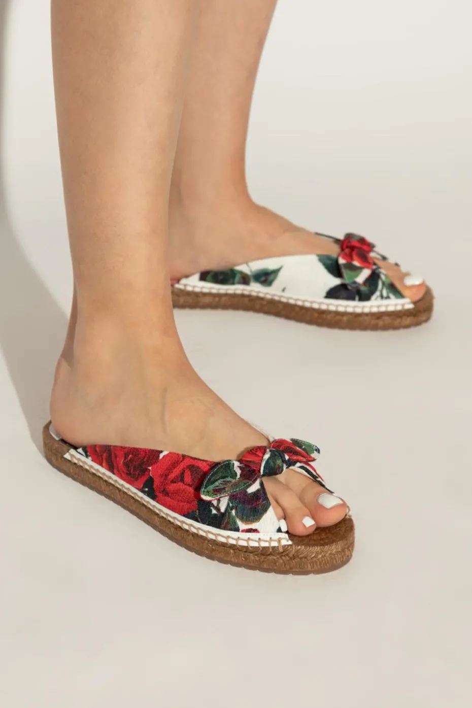Dolce & Gabbana MULTICOLOUR Floral motif slides