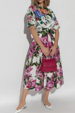 Dolce & Gabbana MULTICOLOUR Skirt with floral motif