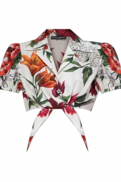 Dolce & Gabbana MULTICOLOUR Top with floral motif