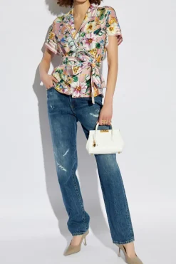 Dolce & Gabbana MULTICOLOUR Silk shirt with floral motif