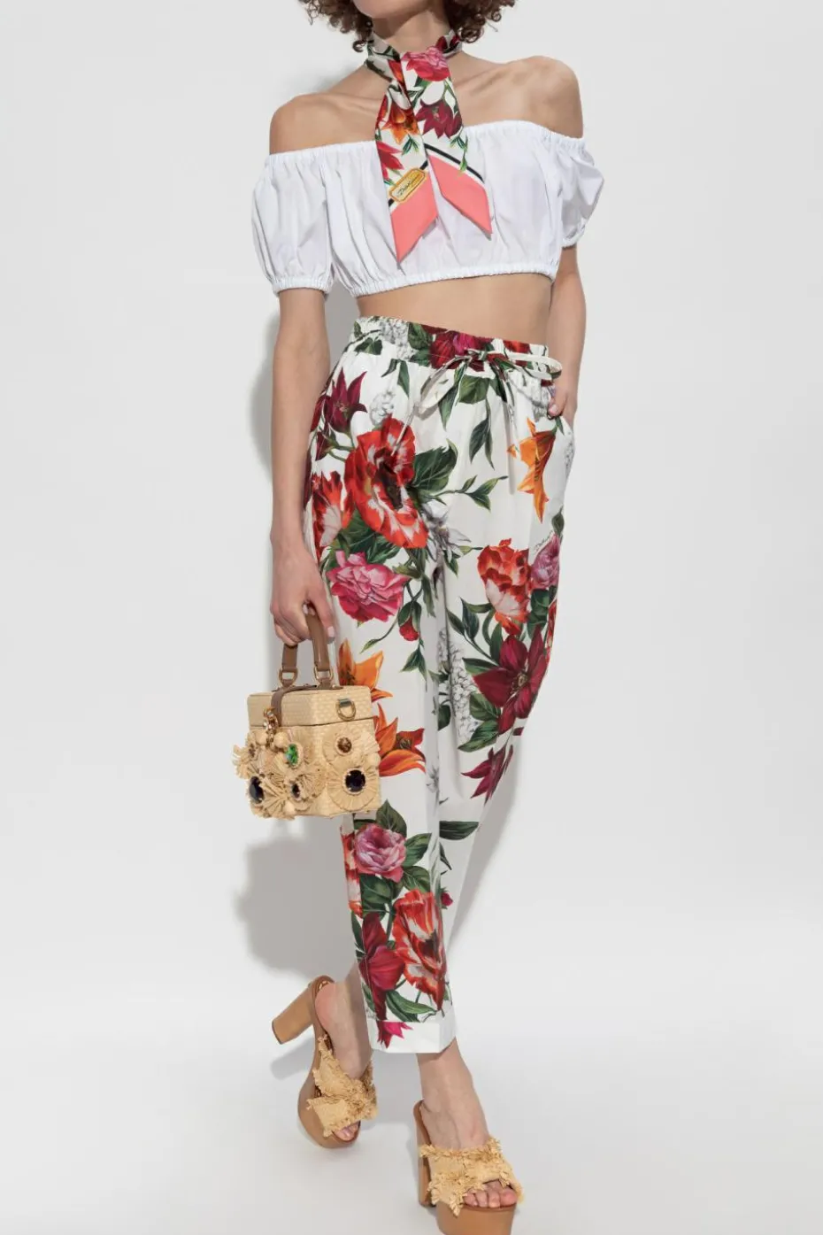 Dolce & Gabbana MULTICOLOUR Floral print pants