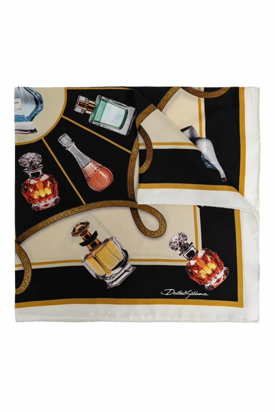 Dolce & Gabbana MULTICOLOUR Silk scarf with print