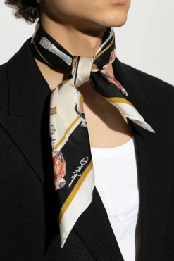 Dolce & Gabbana MULTICOLOUR Silk scarf with print