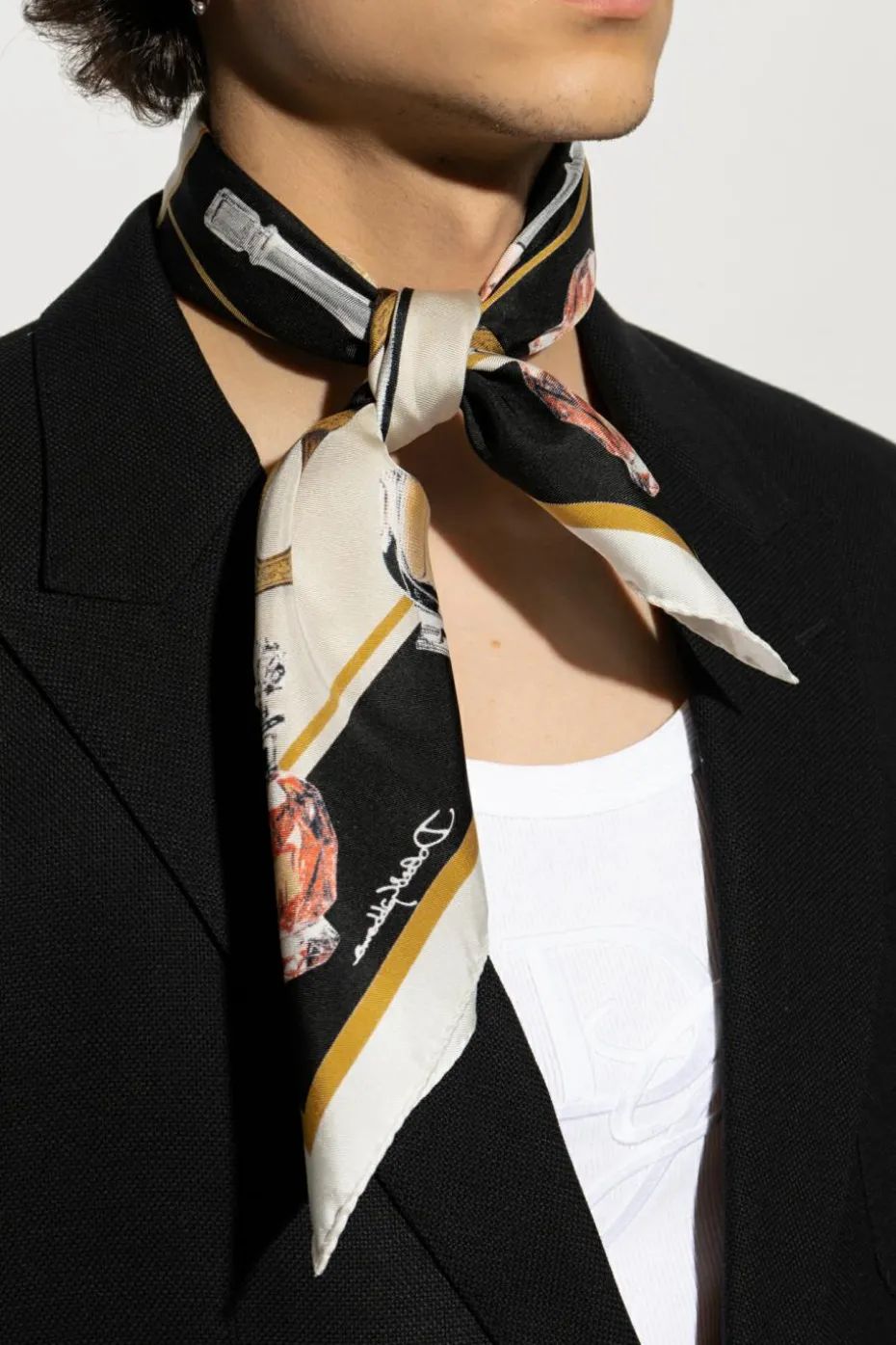 Dolce & Gabbana MULTICOLOUR Silk scarf with print