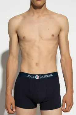Dolce & Gabbana NAVY BLUE Boxers with logo
