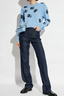 Dolce & Gabbana NAVY BLUE Jeans with logo