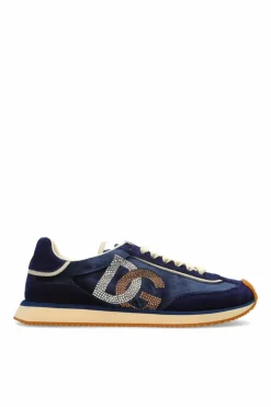 Dolce & Gabbana NAVY BLUE Sneakers with shimmering appliquƩs