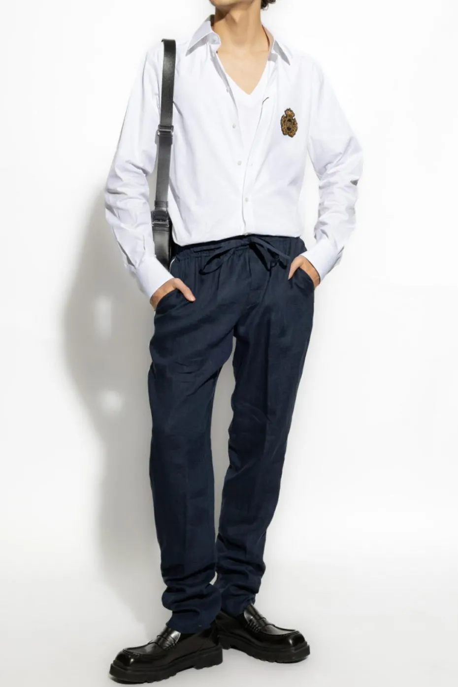 Dolce & Gabbana NAVY BLUE Linen pants