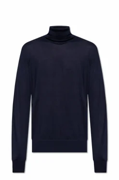Dolce & Gabbana NAVY BLUE Cashmere turtleneck sweater