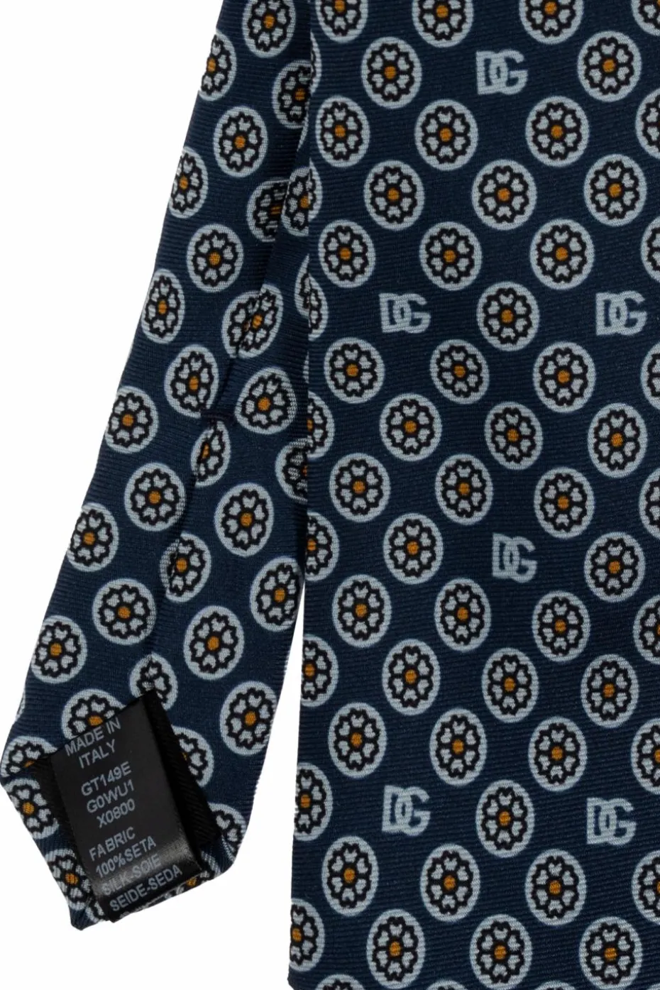 Dolce & Gabbana NAVY BLUE Silk tie