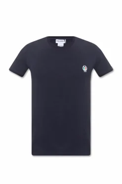 Dolce & Gabbana NAVY BLUE T-shirt with patch
