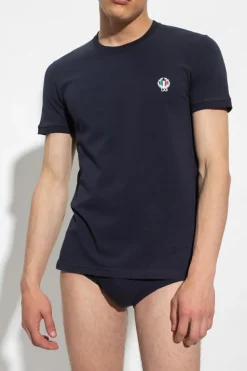 Dolce & Gabbana NAVY BLUE T-shirt with patch