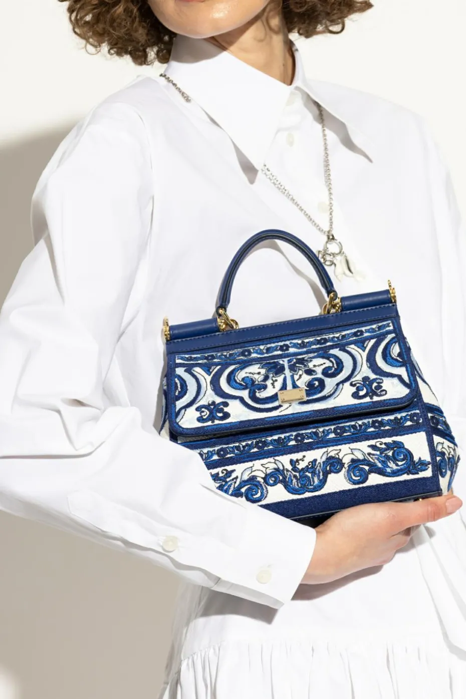 Dolce & Gabbana NAVY BLUE Handbag "Sicily Medium"