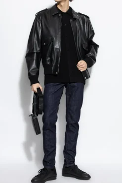 Dolce & Gabbana NAVY BLUE Skinny jeans with appliqué