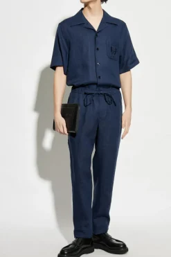 Dolce & Gabbana NAVY BLUE Linen shirt