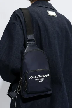 Dolce & Gabbana NAVY BLUE One-shoulder backpack