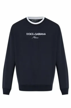 Dolce & Gabbana NAVY BLUE Sweatshirt with logo