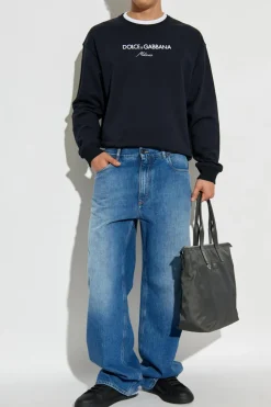 Dolce & Gabbana NAVY BLUE Sweatshirt with logo