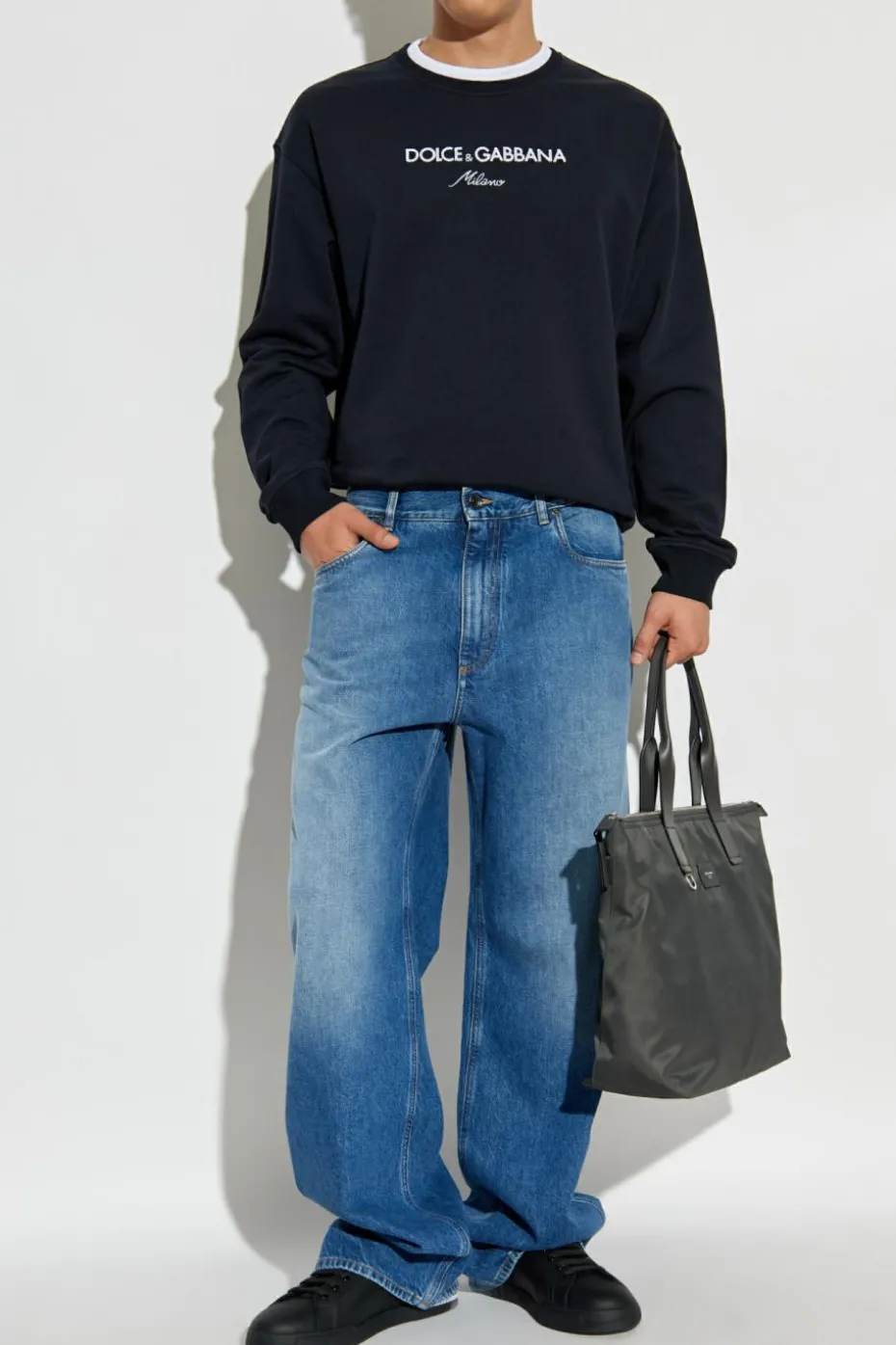 Dolce & Gabbana NAVY BLUE Sweatshirt with logo